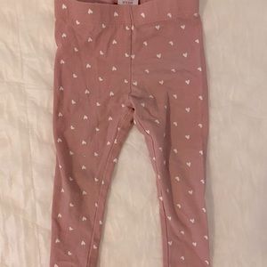 Cute Pink leggings with hearts, size 12m